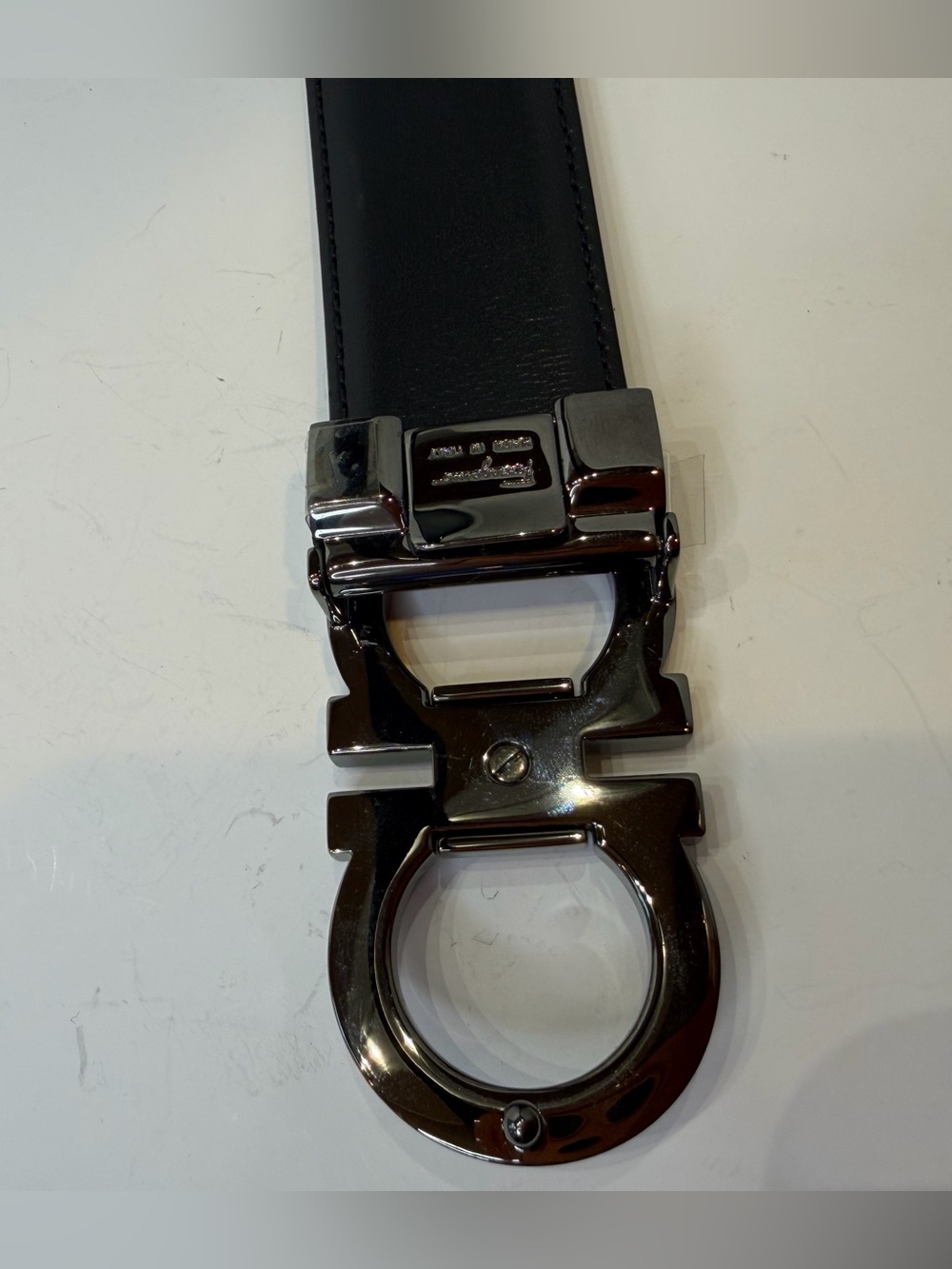 Ferragamo Men's Reversible Leather Double adjustable Gancini belt - Picture 5 of 16